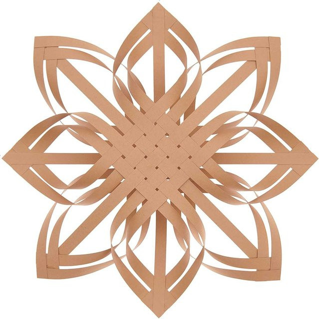 Rico Design Paper Poetry Web-Stern in Braun aus Kraftpapier, Größe M, 270g/m2 - Bild 1