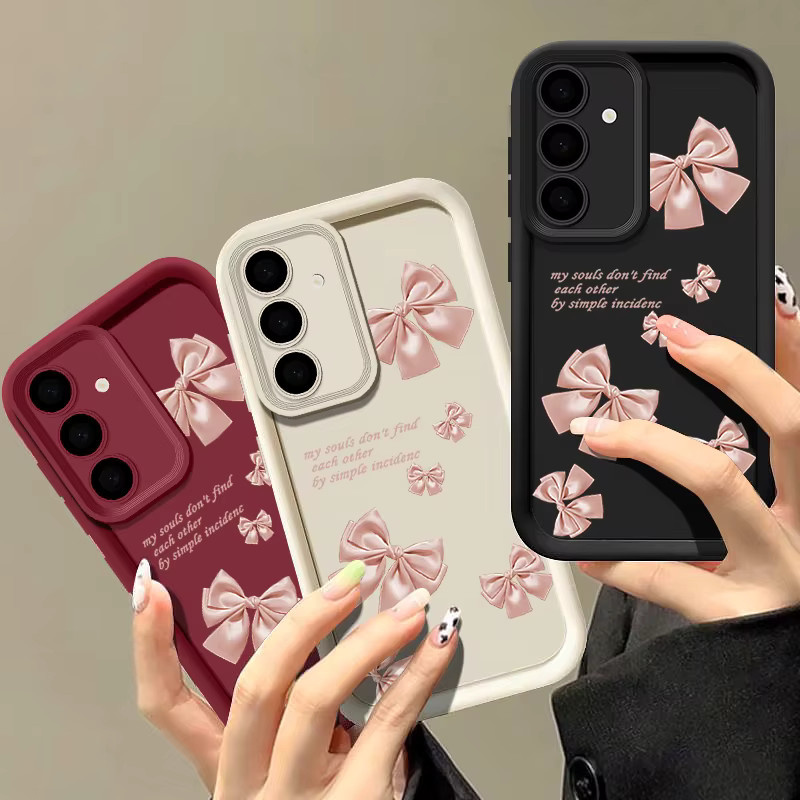 Schleifenknoten Silikonhülle für Samsung Galaxy S25 FE S26 S24 S23 S22 Ultra Plus A57 A37 A56 A55 A27 A17 A16 A15 A36 in Schwarz - Bild 1