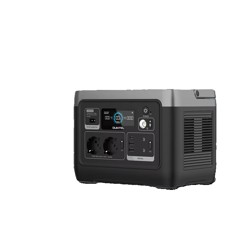 OUKITEL P1001E Tragbare Powerstation mit 1004,8Wh, 300W AC und 600W Spitzenleistung, LiFePO4 Akku, 200W Solar-Eingang und USV-Funktion, Reine Sinuswelle, 230V EU - Bild 8