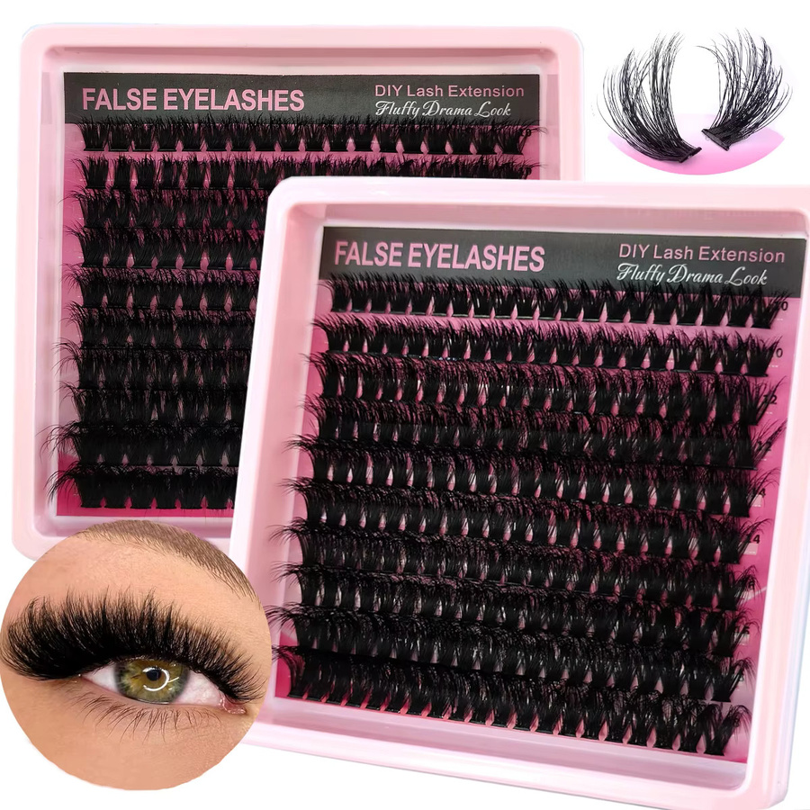 AMSDCN Einzelwimpernverlängerungen Cluster, 10-18 mm, Unisex - Bild 2