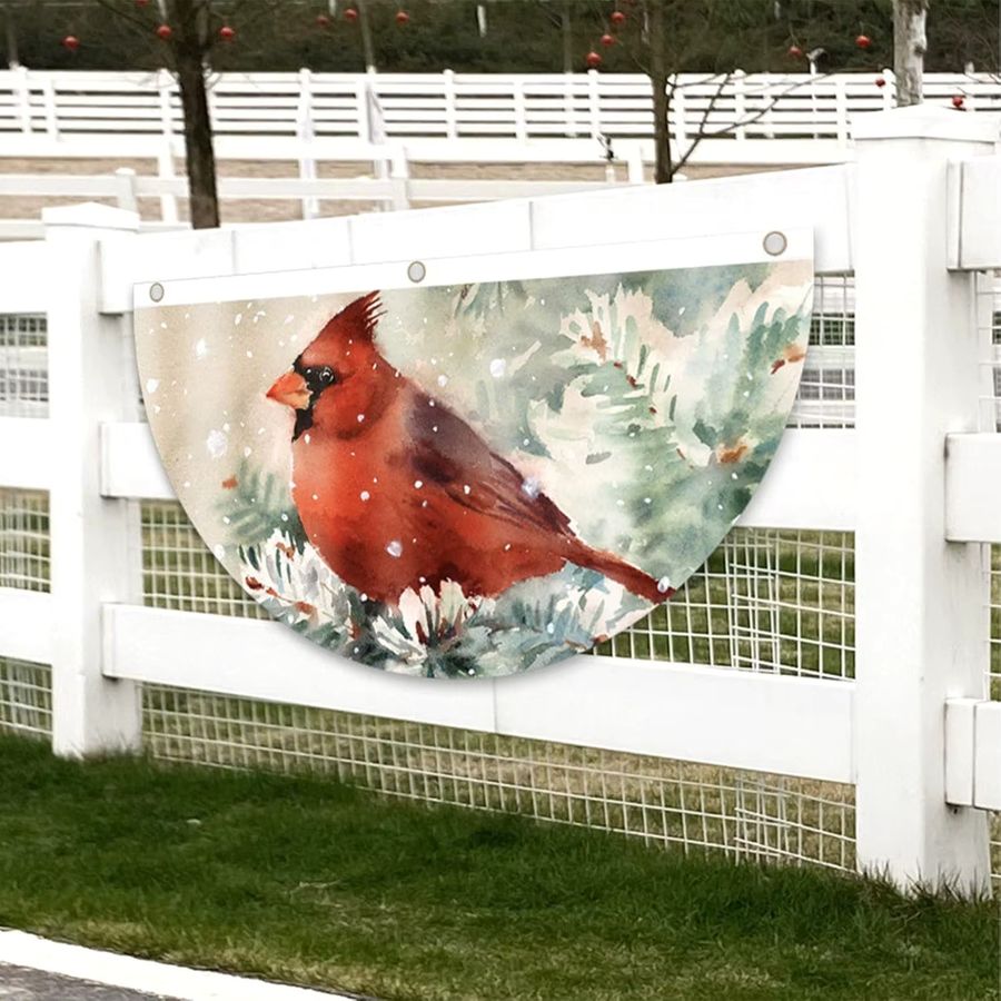 VIKAMA Fächerförmige Weihnachtsflagge als Garten-Hängebanner für deine Outdoor-Weihnachtsfeier und das neue Jahr - Bild 2