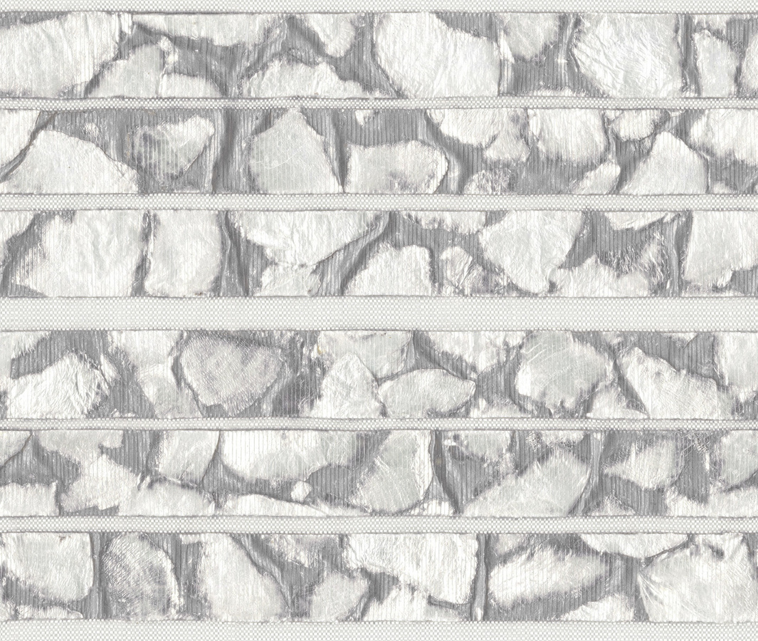 Omexco Tapete Shades of Pale SOP1062 in Grau mit Streifenmuster und Natur-Design - Bild 1