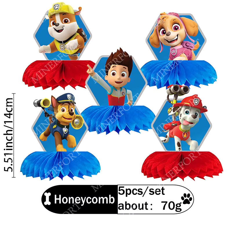 Paw Patrol Chase Desktop-Dekoration aus Papier für Kindergeburtstage, mehrfarbig - Bild 4