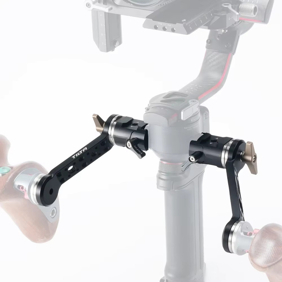 TILTA TGA-ANA Verstellbare NATO-Schienenverlängerungsarme und Rosettenhalterung in Schwarz für DJI RS 2, RS 3 Pro, RSC 2, RS 3, RS 4 Pro, RS 4 und RS 5 - Bild 1