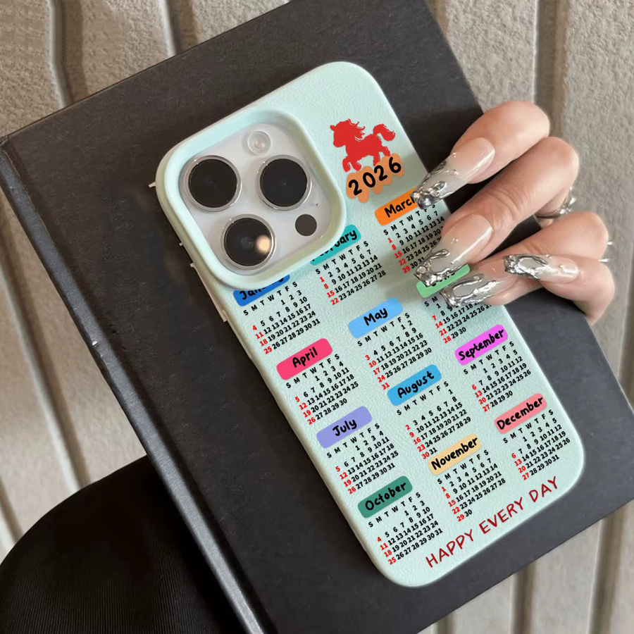 Caynes Silikon Handyhülle mit 2026 Jahr des Pferdes Muster für iPhone 17 Pro Max 16 15 14 13 12 Plus Air in Grün Multicolour - Bild 3