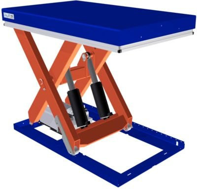 Edmo Lift Scheren-Kompakthubtisch TL 3000 in Blau und Orange mit 3000 kg Tragkraft - Bild 1
