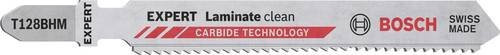 Bosch Expert T 128 BHM Laminate Clean Stichsägeblatt für Laminat, 3 Stück, blau/silber - Bild 1