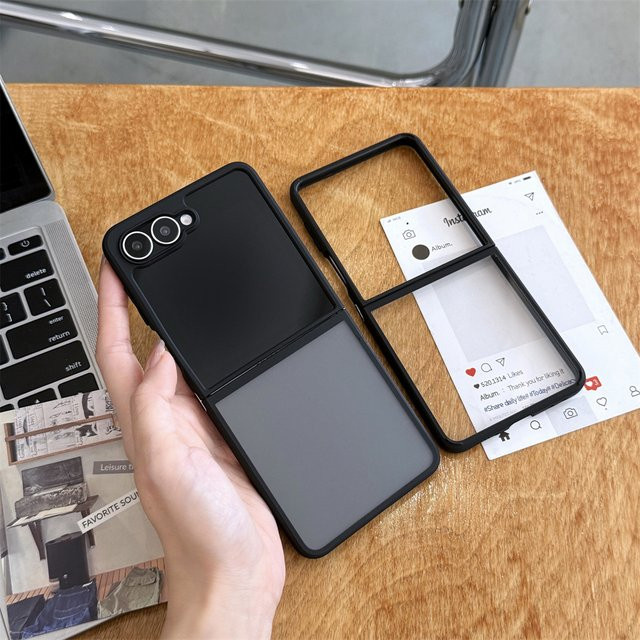 szHAIyu Stoßfeste Silikonhülle für Samsung Galaxy Z Flip 7, 6, 5 und 7 FE, mattiert und transparent - Bild 1