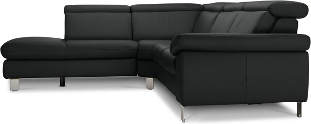 Polsterecke vito TONGA in Schwarz aus Leder, L-Form, B: 273 cm, T: 150 cm, H: 81 cm - Bild 1