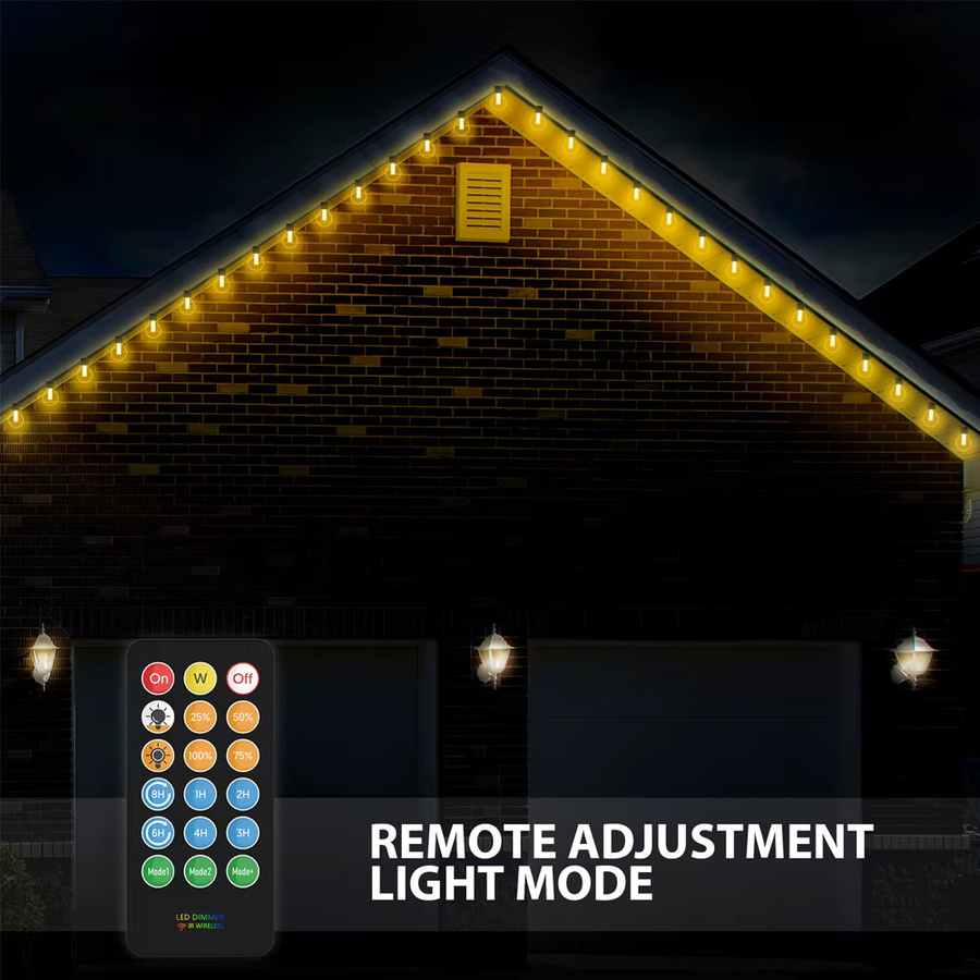 S14 Fernbedienbare Outdoor-LED-Lichterkette mit RGB-Glühbirnen für Garten und Terrasse - Bild 2