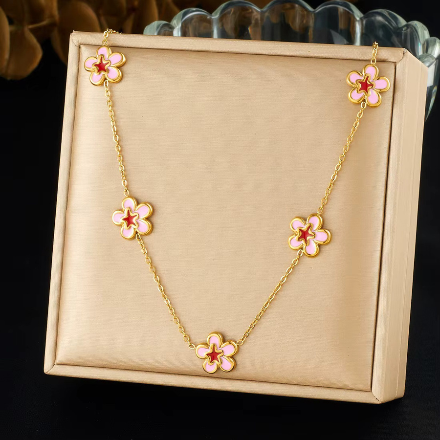 xiyanike Schmuck-Set Halskette und Ohrringe, Edelstahl, Damen - Bild 4