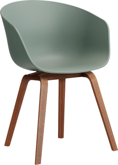 HAY About A Chair AAC 22 mit Armlehnen in Grün aus Polypropylen und Holz - Bild 1