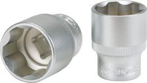 KS Tools Stecknuss 1/2 Zoll in Silber mit 25 mm Durchmesser aus Chrom-Vanadium - Bild 1