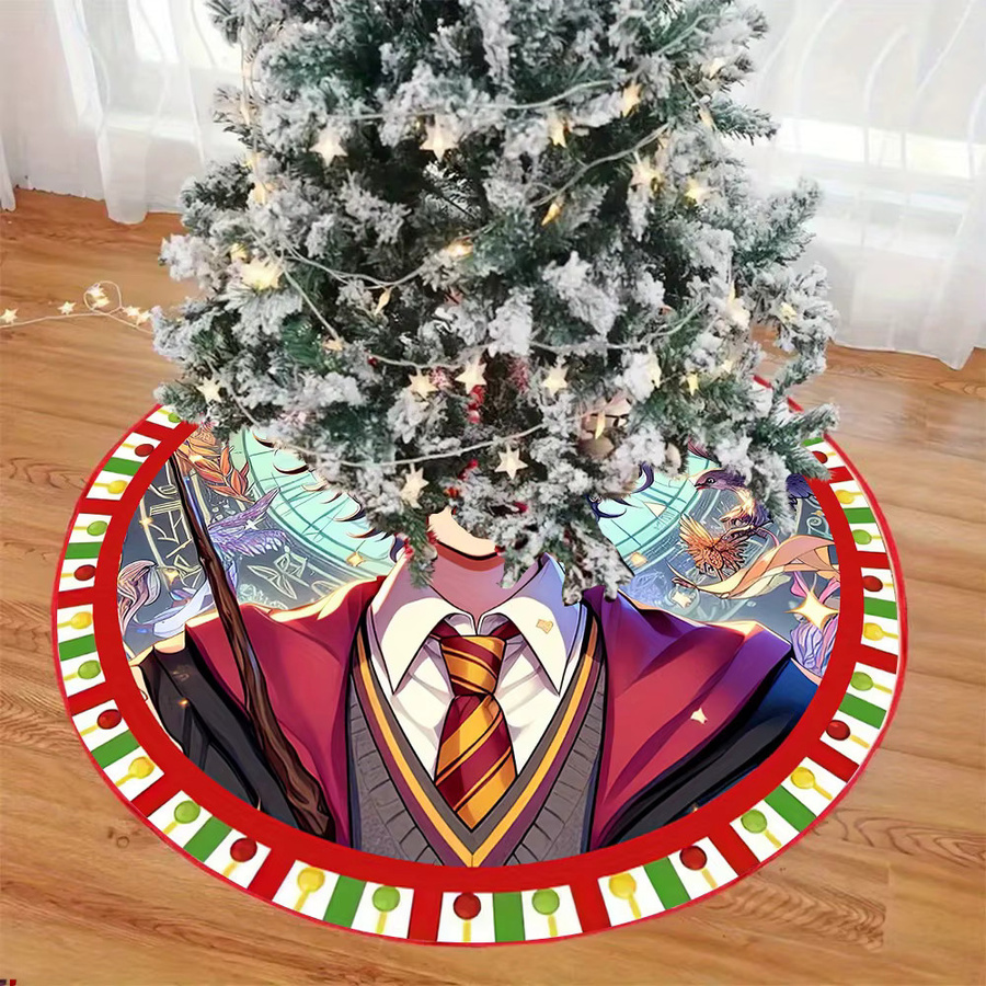 VIKAMA Weihnachtsbaumrock Zauberer Design in Multicolour aus Textil - Bild 5