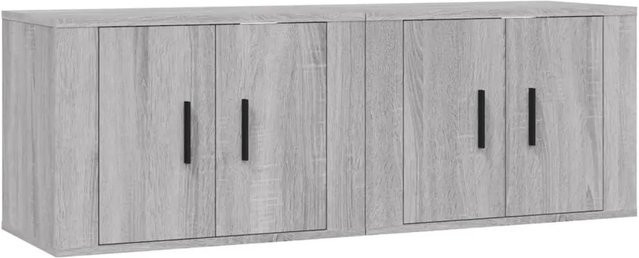 vidaXL TV-Wandschränke Set 2 Stück Grau Sonoma, B/H/T: 57 x 40 x 34,5 cm - Bild 1