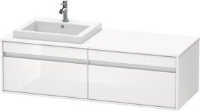 Duravit Waschtischunterschrank Ketho in Weiß Hochglanz, B/T/H: 140 x 55 x 42,6 cm - Bild 1