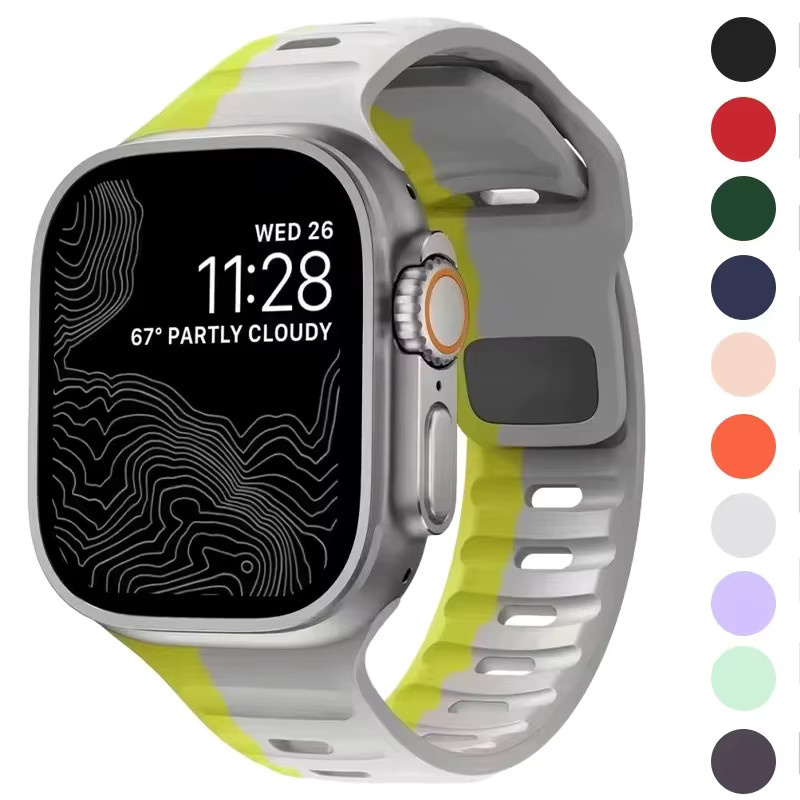 Mrgabwte Uhrenarmband Silikon, Schwarz, Unisex - Bild 5