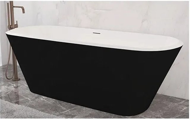 Duschparadies Freistehende Acrylbadewanne Oval mit Siphon B/T/H: 150 x 72 x 60 cm - Bild 1