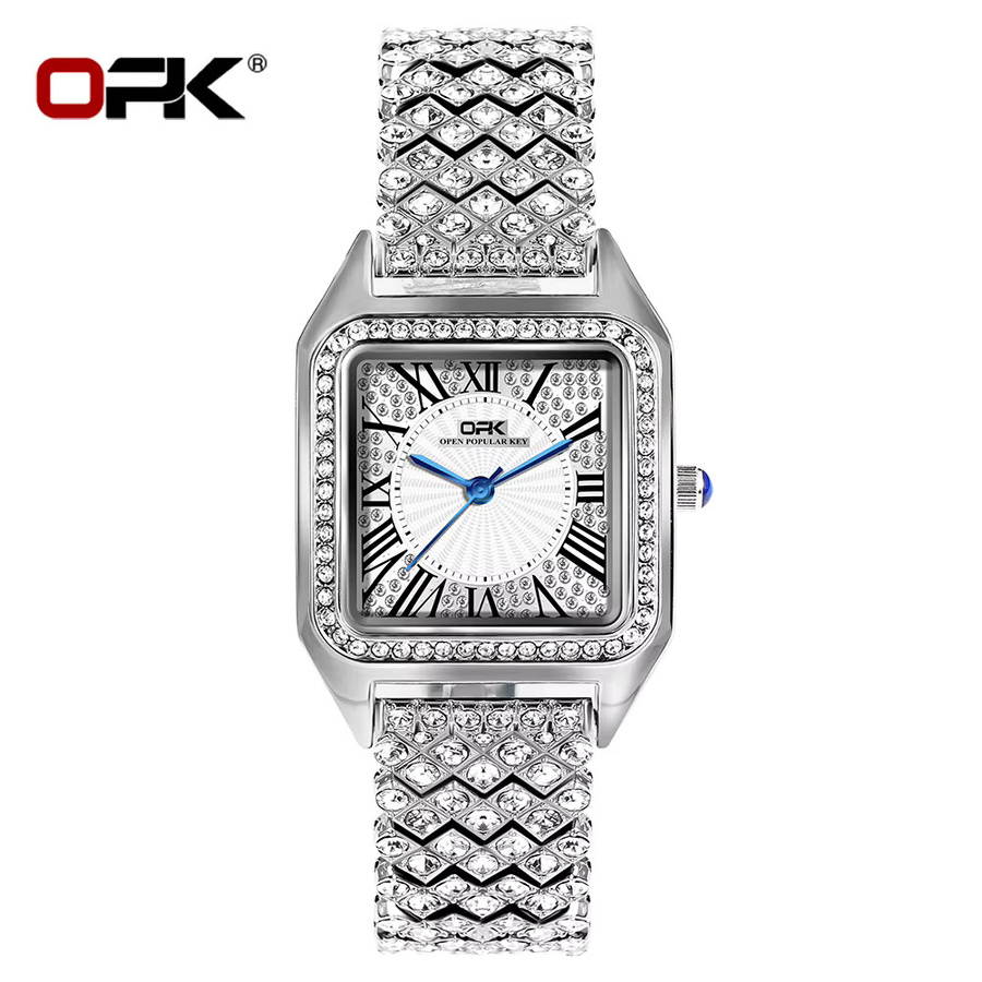 OPK Armbanduhr, Diamant, Edelstahl, Quarz, Silber, Damen - Bild 5