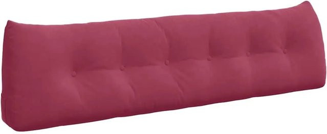vidaXL Rückenkissen aus Samt in Rot, B/H/T: 180 x 50 x 24 cm - Bild 1