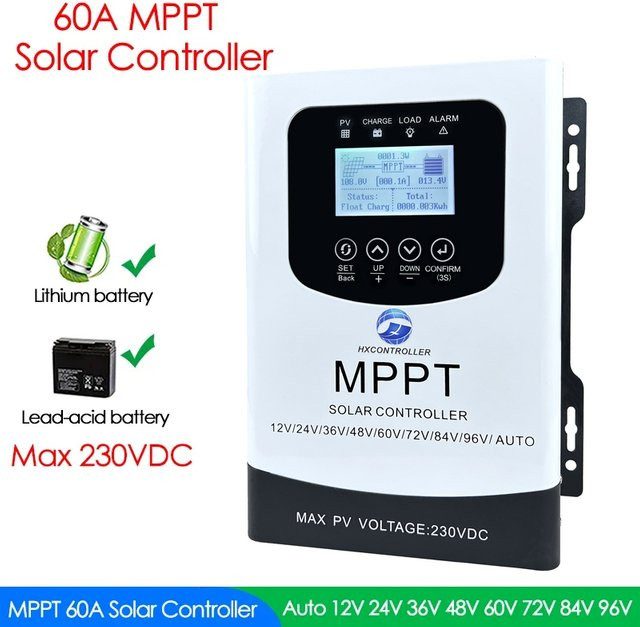 HXCONTROLLER MPPT Solar Panel Laderegger mit WIFI und RS485 für 24V 48V 60V 72V 96V Batterien in Weiß - Bild 1