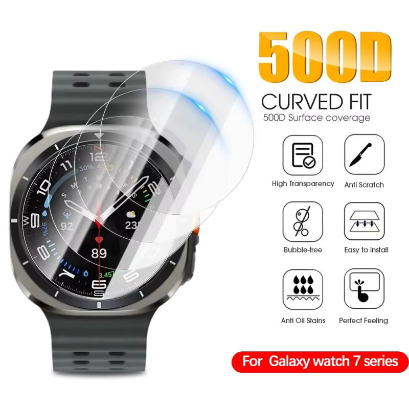 Samsung Glasfolie für Galaxy Watch 7 und Watch 7 Ultra, transparent - Bild 5