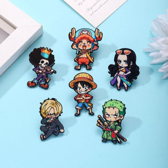 Bandai Broschen-Set, One Piece Cartoon-Charakter, Unisex - Bild 1