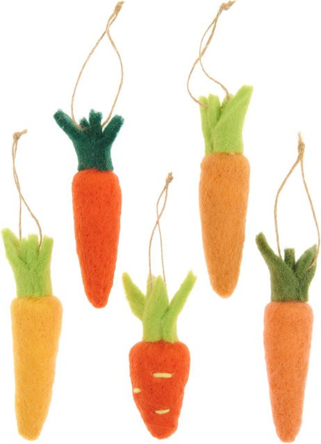 Rico Design Aufhänger Möhre in Orange für die Frühlings- und Osterdekoration - Bild 1