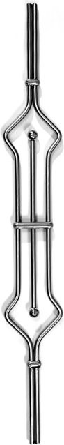 FeNau Designstab aus Edelstahl in Silber, Rohrohr für Kugeln 25 mm, Durchmesser: 12 mm, Höhe: 95 cm - Bild 1