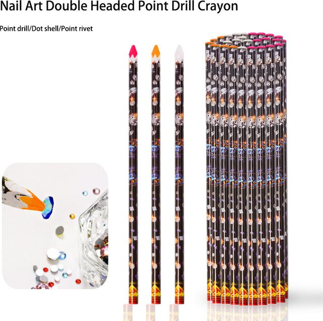 JEARLYU Nail Art Doppelkopf-Dotting-Stift, 3 Stück, Weiß - Bild 1