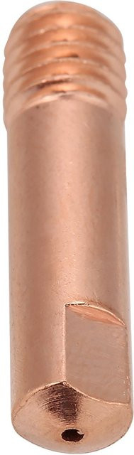 20 Stück Binzel Kupferkontaktspitzen für 15AK MIGMAG Schweißbrenner in Weiß und Gold mit 0,8 mm Durchmesser - Bild 1