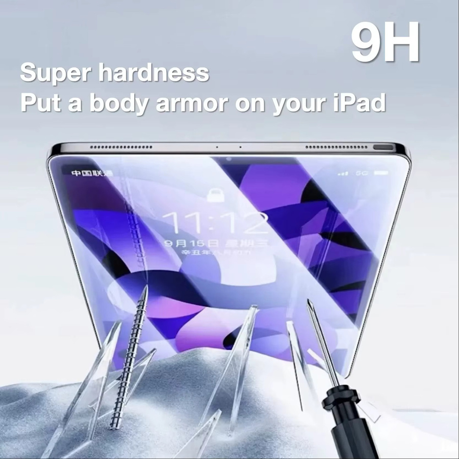 Apple iPad Mini 6 und Mini 7 Displayschutz aus gehärtetem Glas, 8,3 Zoll, transparent, inklusive Staubentfernungsset - Bild 2