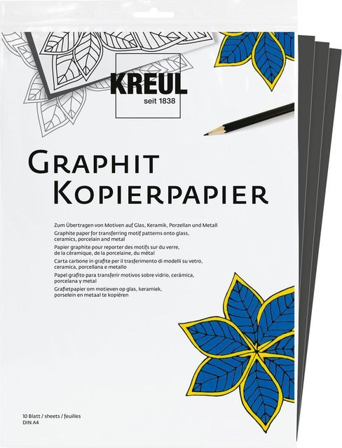 KREUL Graphit-Kopierpapier in Schwarz, 10 Blatt A4 - Bild 1