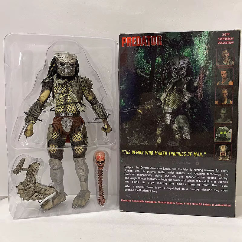Bandai Aliens vs Predator Jungle Demon Predator Hunter Actionfiguren Set mit maskierter und unmaskierter Figur in Mehrfarbig, 30. Jahrestag Modell aus Kunststoff - Bild 5