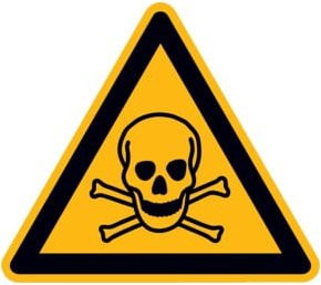 SafetyMarking Warnschild Folie SL Warnung vor giftigen Stoffen in Gelb, Breite: 100 mm - Bild 1