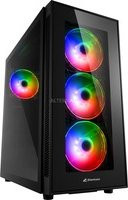 Sharkoon TG5 PRO RGB Tower-Gehäuse in Schwarz mit USB-C und USB-A Anschlüssen - Bild 1