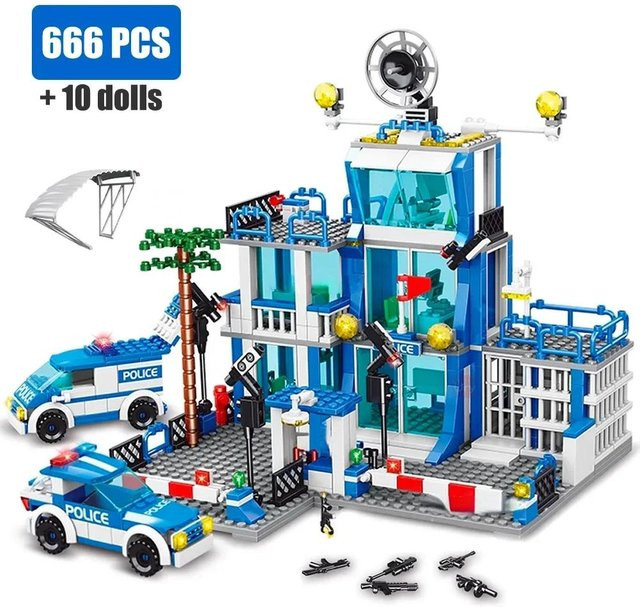 Bohui Toys Polizei Weltraumanlage Armeestil Bausteine Bau-Set - Bild 1