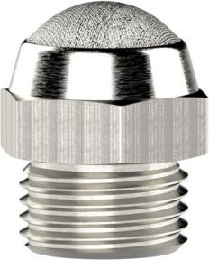 Riegler Schalldämpfer aus Edelstahl in Silber, flach, G 1/4, SW 16 - Bild 1