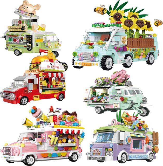 ZKZC Stadt Straße Ansicht Speisewagen, Mini Bausteine, Bunt / Mehrfarbig - Bild 1