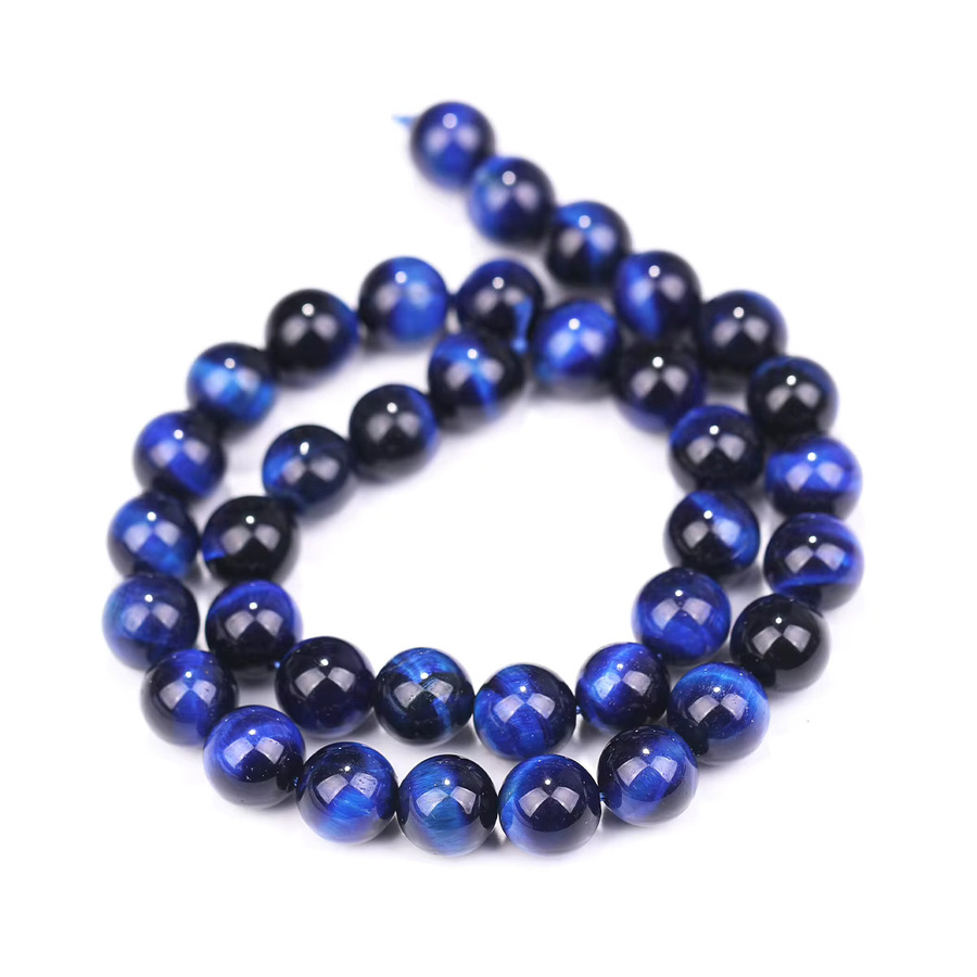 SANSWL Perlen, Blaue Tigerauge Naturstein, Bunt, Unisex - Bild 5