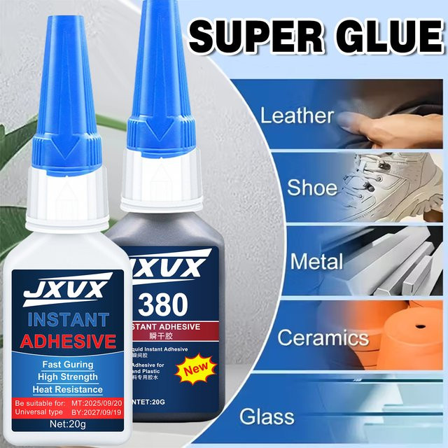 LOOLIFL Professioneller Sekundenkleber Cyanacrylat extra stark in Transparent oder Schwarz für Metall, Kunststoff, Holz und Glas - Bild 1