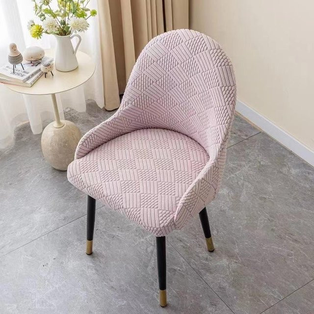 Yiran Furniture Universal Esszimmerstuhlbezug mit Streifenmuster in Pink, B/T/H: 38 x 38 x 36 cm - Bild 1