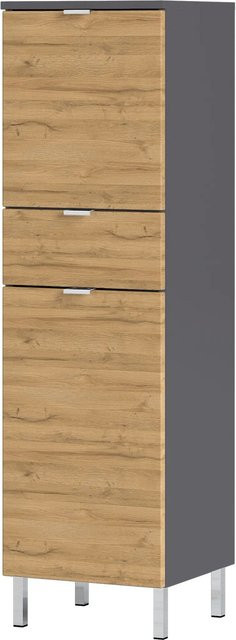 Germania Schrank Mauresa Graphit/Grandson-Eiche-Nb. B/H/T: 34 x 120 x 34 cm - Bild 1