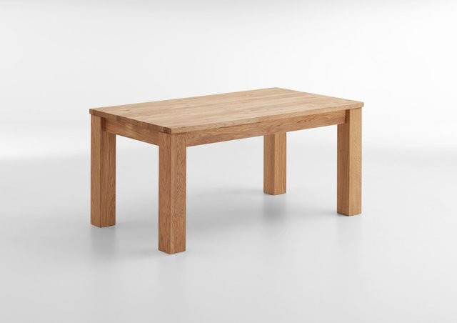 Esstisch Relita aus Wild Eiche massiv geölt, erweiterbar, Farbe: Braun, B/T/H: 160 x 90 x 70 cm - Bild 1