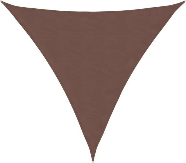 vidaXL Sonnensegel aus Oxford-Gewebe, dreieckig, Braun, B/T/H: 5 x 5 x 5 m - Bild 1