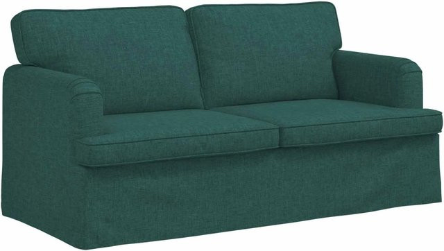 vidaXL Sofa Dunkelgrün mit Stoffbezug und Metallrahmen B/T/H: 142 x 80 x 85 cm - Bild 1