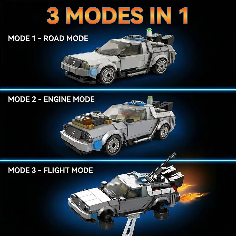 MENBIS Zeitmaschinen-Auto, Bausatz, 1:24, Modellfahrzeug-Set - Bild 2