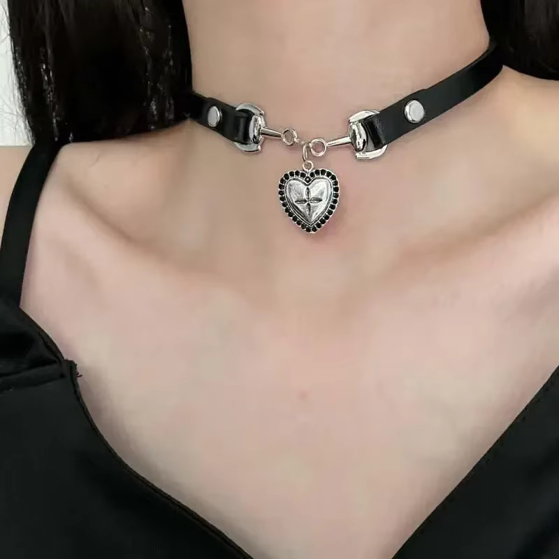 imixlot Choker Halskette, PU Leder, Schwarz, Damen - Bild 2