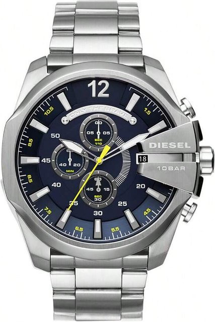 Diesel Chronograph, Quarz, Edelstahl, Blau, Silber, Herren - Bild 1