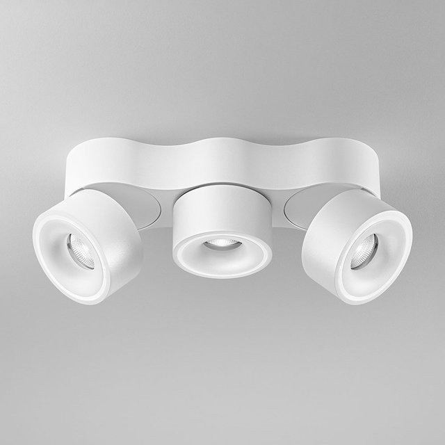 DLS Lighting Clippo Trio LED-Wand- und Deckenstrahler in Weiß, dimmbar und verstellbar mit warmweißem Licht (2700K) - Bild 1